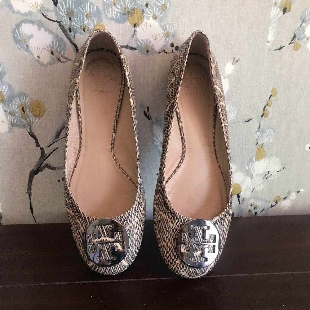 Tory Burch Snakeskin Ballet Flats - Size 10.5
